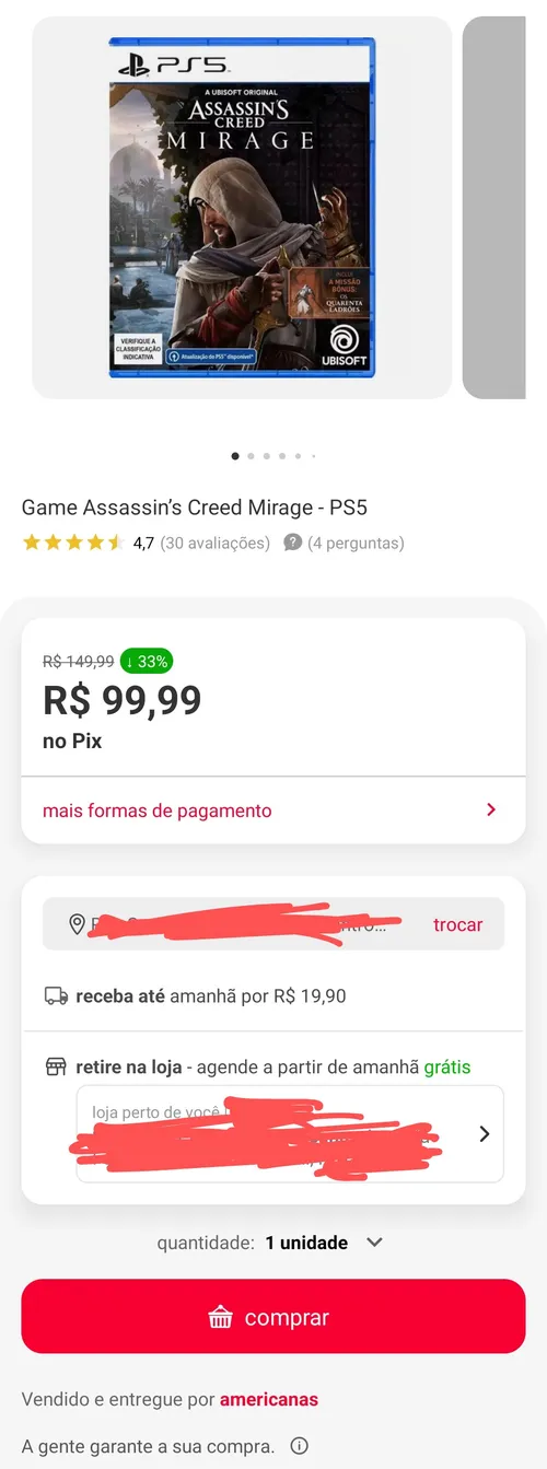 Imagem na descrição da promoção