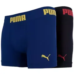  Kit de Cuecas Boxer sem Costura Puma com 2 Unidades - Adulto