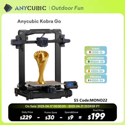 [Armazém Brasil] Impressora 3D ANYCUBIC KOBRA Go