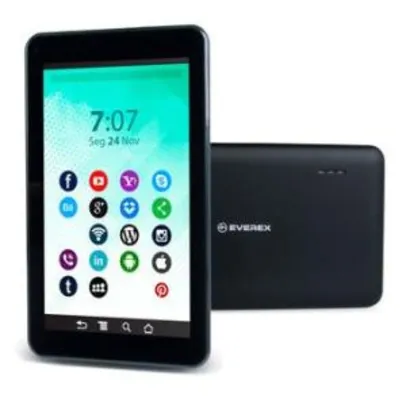 Tablet Everex Fine7 8Gb 512Mb Android 4.4 Quad Core - Preto | R$189