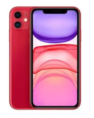 iPhone 11 Apple com 64GB, Tela Retina HD de 6,1”, iOS 13 - Vermelho