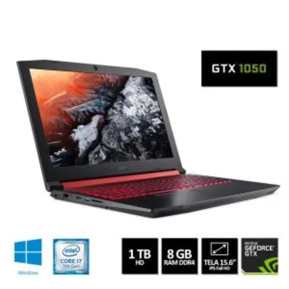 Notebook Gamer Acer Aspire Nitro AN515-51-77FH Core i7 8GB RAM 1TB HD 15.6' FHD GeForce GTX 1050 4GB