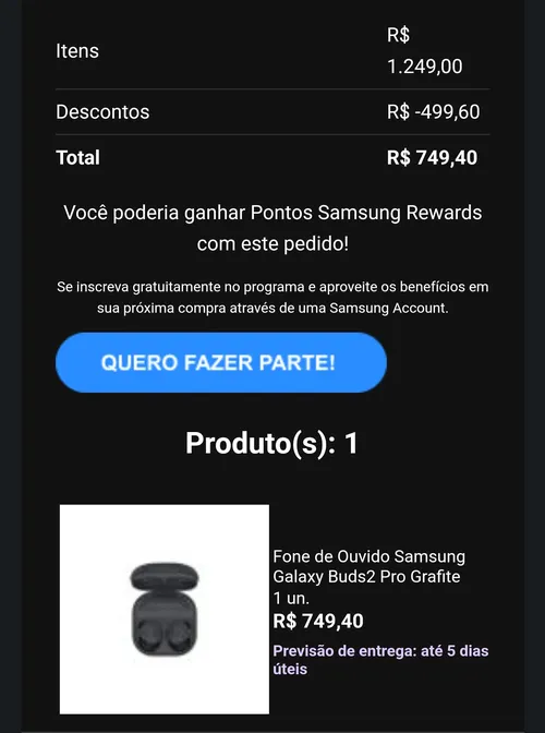 Imagem na descrição da promoção