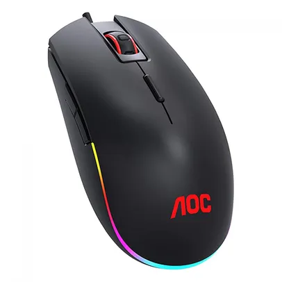 Mouse Gamer AOC GM500, RGB, 5000 DPI, Sensor Pixart 3325, 8 Botões Programáveis, Black