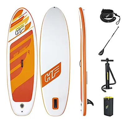 Bestway, Prancha Inflável de Stand Up Paddle Completa Aqua Journey, na cor Branca e Laranja