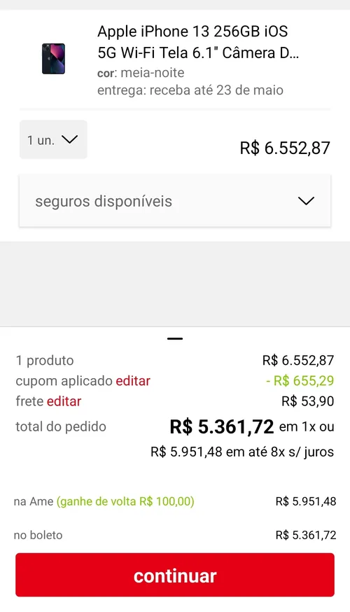 Imagem na descrição da promoção