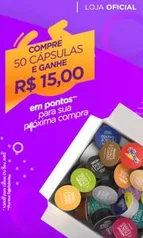 Compre 50 cápsulas e ganhe R$ 15 em pontos para próxima compra.