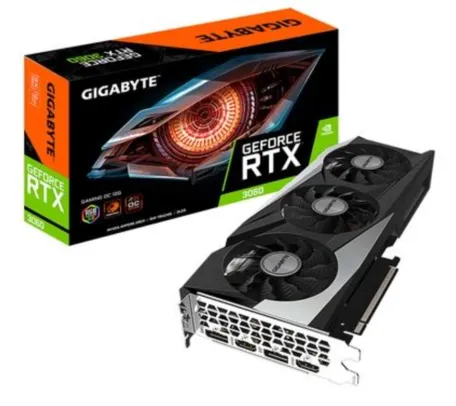 Placa de Video Gigabyte GeForce RTX 3060 Gaming OC 12G LHR, 12 GB GDDR6, REV 2.0, Ray Tracing - GV-N