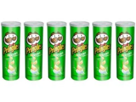 Kit Batata Pringles Creme e Cebola 6 Unidades - 120g Cada | R$40