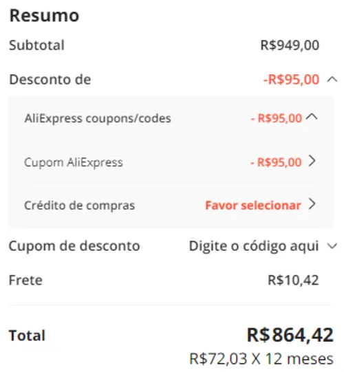 Imagem na descrição da promoção