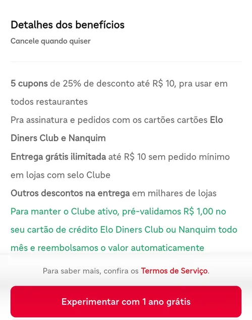 Imagem na descrição da promoção