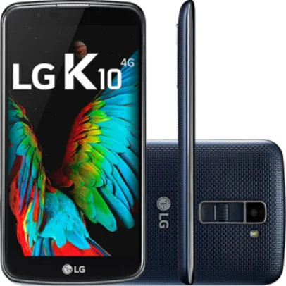 Saindo por R$ 683,99: Smartphone LG K10 Dual Chip Android 6 Tela 5.3" 16GB 4G Câmera 13MP TV Digital - Índigo | Pelando