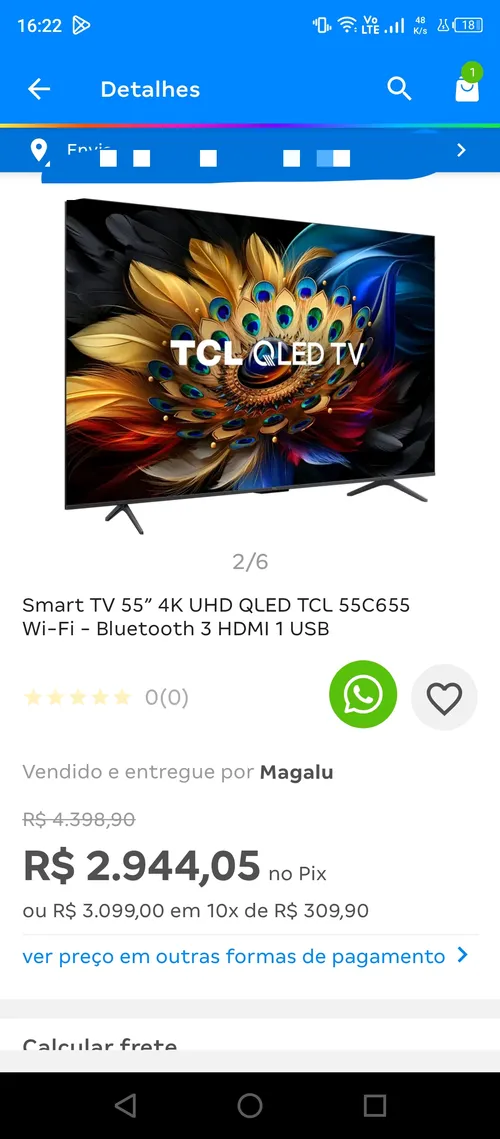 Imagem na descrição da promoção