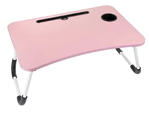 Mesa Multiuso Suporte P/notebook Apoio Tomar Café Cama Sofá Cor:Rosa