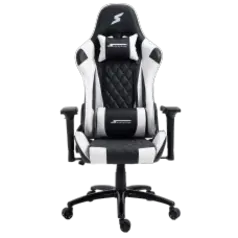 Cadeira Gamer SuperFrame Knight, Reclinável, Preto e Branco