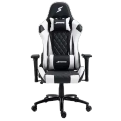 Cadeira Gamer SuperFrame Knight, Reclinável, Preto e Branco