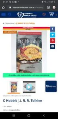 Promoção Livrarias Familia Cristã - O Hobbit - R$20