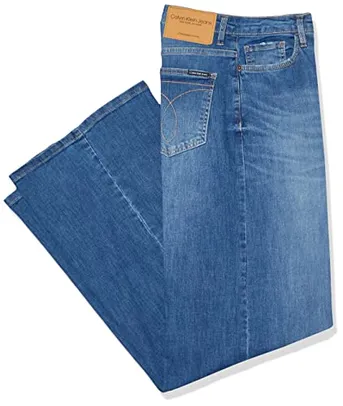 Jeans New flare, Calvin Klein, Feminino, azul médio, 44