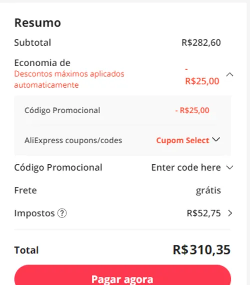 Imagem na descrição da promoção