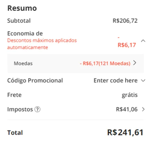 Imagem na descrição da promoção