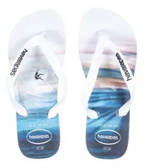 Chinelo Havaianas Hype - Branco / Azul Sky