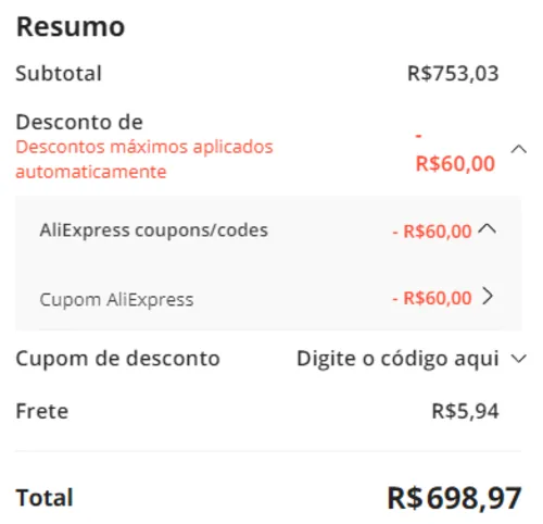 Imagem na descrição da promoção