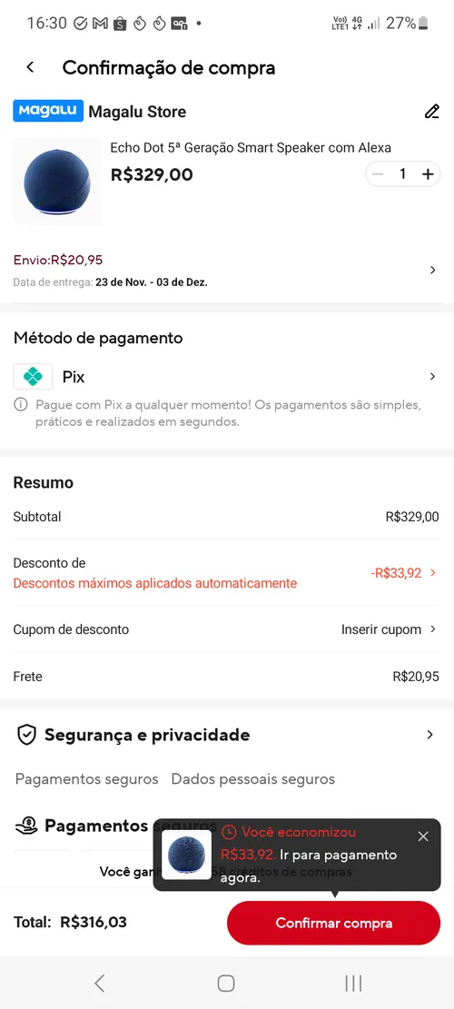 Imagem na descrição da promoção