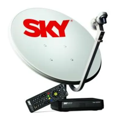 Kit de Antena Parabólica Sky 60 cm + Receptor Digital Sky Pré-Pago Flex HD por R$ 83