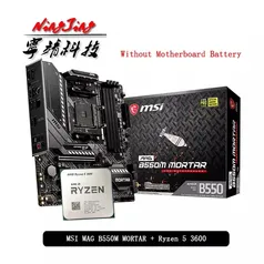 Kit Ryzen 5 3600 + MSI Mag b550m Mortar | R$1.444