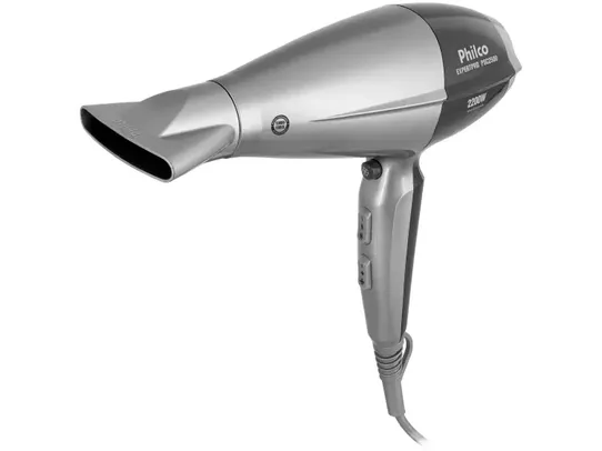 Secador de Cabelo Philco Expertpro PSC 2500 - Cinza Tourmaline Íon 2200W 2 Velocidades