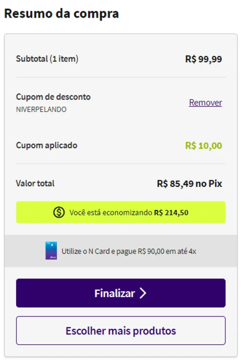 Imagem na descrição da promoção