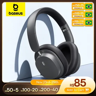 (TAXA INCLUSA) Baseus Bowie D05 Headphone sem fio 