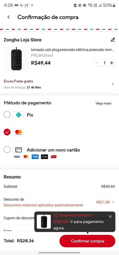 Imagem na descrição da promoção