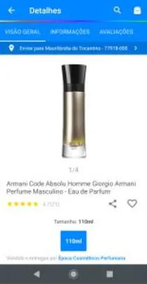 Armani Code Absolu Homme Giorgio Armani Perfume Masculino - Eau de Parfum R$411