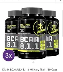 Kit 3x BCAA USA 8.1.1 Military Trail 120 Caps | R$37