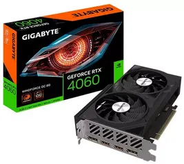 Placa de Video Gigabyte GeForce RTX 4060 Windforce OC, 8GB