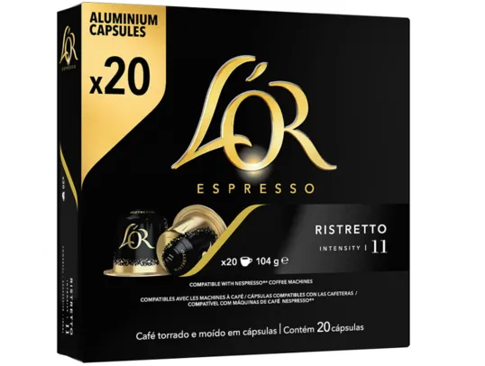 [PRIME] Cápsulas de Café Ristretto L'OR 20 Cápsulas