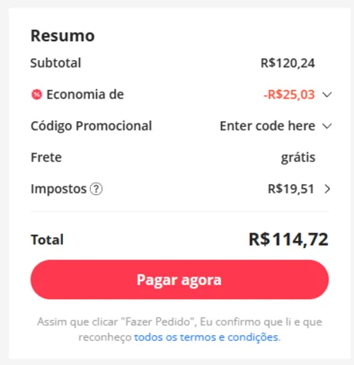 Imagem na descrição da promoção