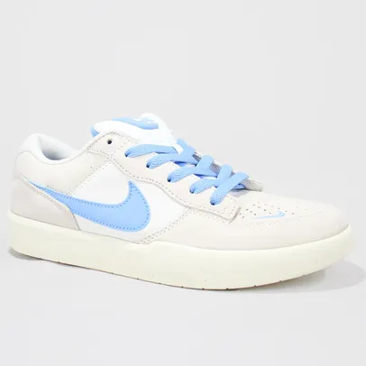 Tênis Nike SB Force 58 Branco Cinza e Azul (Tam 38 ao 42)