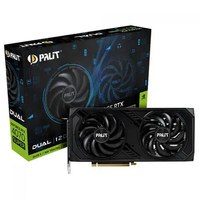 Placa de Vídeo Palit NVIDIA GeForce RTX 4070 Super Dual, 12GB, GDDR6X, DLSS, Ray Tracing, NED407S019K9-1043D