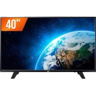 TV LED 40" Full HD AOC LE40F1465 HDMI USB Conversor Digital - R$1.350