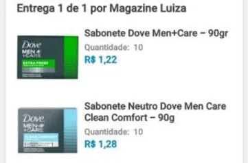 [SP/MG/GO - SOMENTE RETIRADA] 20 Sabonetes Dove Men Care