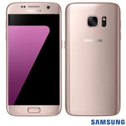 Samsung Galaxy S7 Rosa, com Tela de 5.1”, 4G, 32 GB e Câmera de 12 MP - SM-G930F - R$ 1361