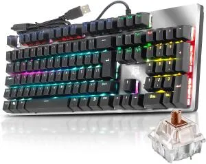 Teclado Mecanico gamer Adamantiun Shuriken Switch Brown | R$179