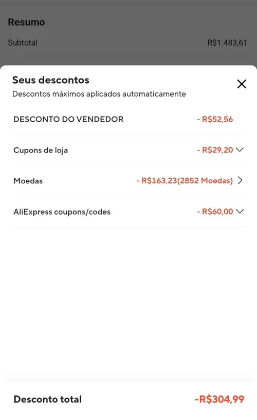 Imagem na descrição da promoção