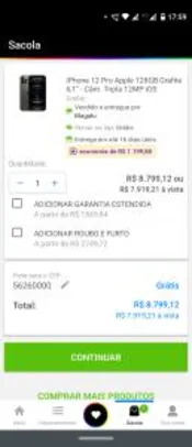 (CLIENTE OURO) IPHONE 12 PRO 128GB MAGAZINE LUIZA R$7919