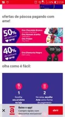 50% de cashblack em ovos de pascoa pagando com ame