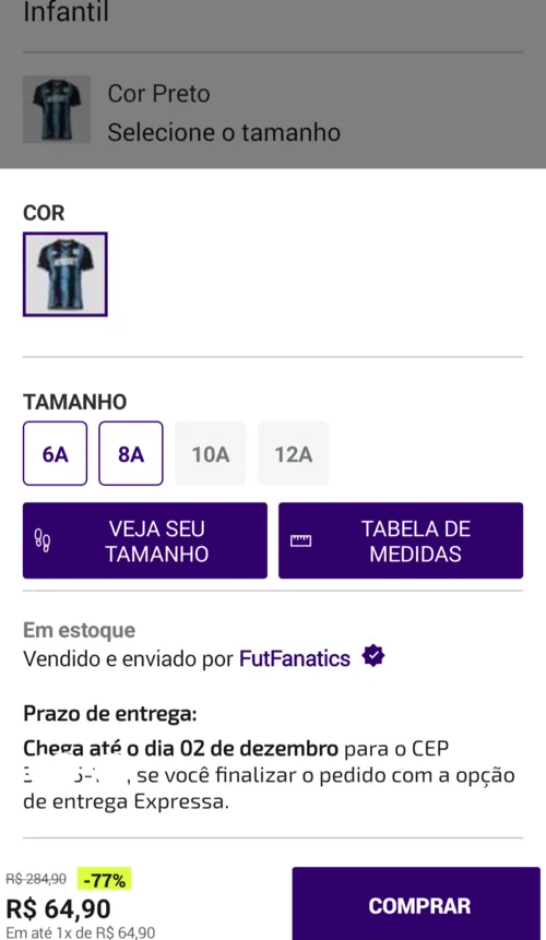 Imagem na descrição da promoção