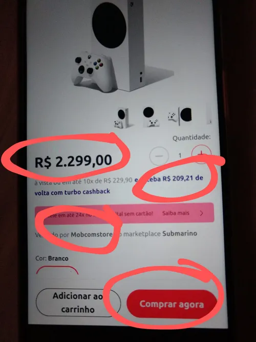 Imagem na descrição da promoção