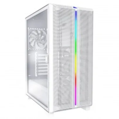 Gabinete Gamer Montech Sky One Lite, ARGB, Mid Tower, Vidro Temperado, ATX, White, Sem Fonte, Com 3 Fans 